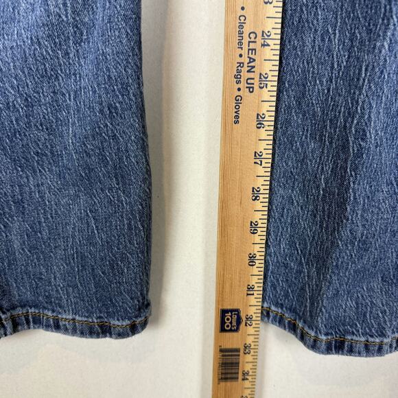 Levi's 502 Jeans Men 34x32 Blue Denim Stretch Pockets Mid-Rise Taper Fit Zip Fly - Picture 10 of 14